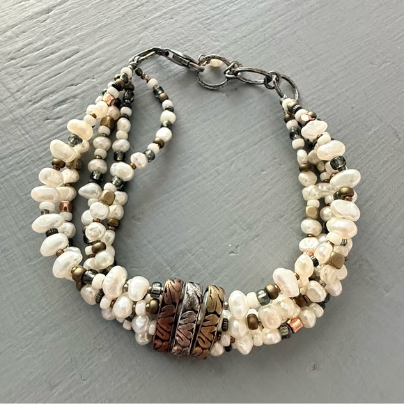 Silpada Jewelry - Silpada 925 Sterling Silver & Pearls Multi Strand Bracelet